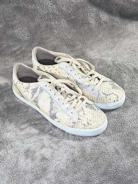 Cole Haan Grand Crosscourt Women’s Margo White Snake Print Leather Sneakers